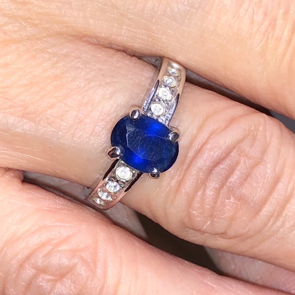 Simulated Sapphire Ring
